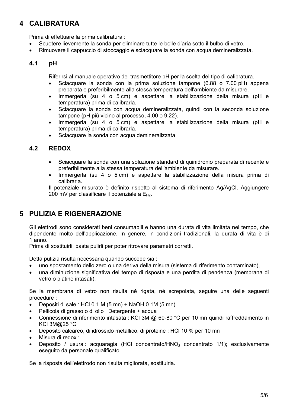 4 calibratura, 5 pulizia e rigenerazione | Hach-Lange POLYMETRON 8350_8351 User Manual User Manual | Page 33 / 36