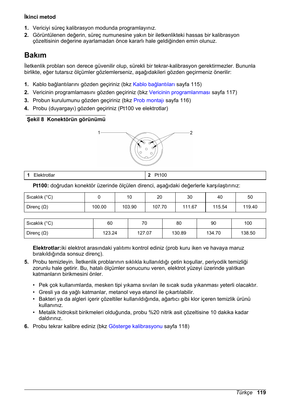 Bakım | Hach-Lange POLYMETRON 83xx Basic User Manual User Manual | Page 119 / 124