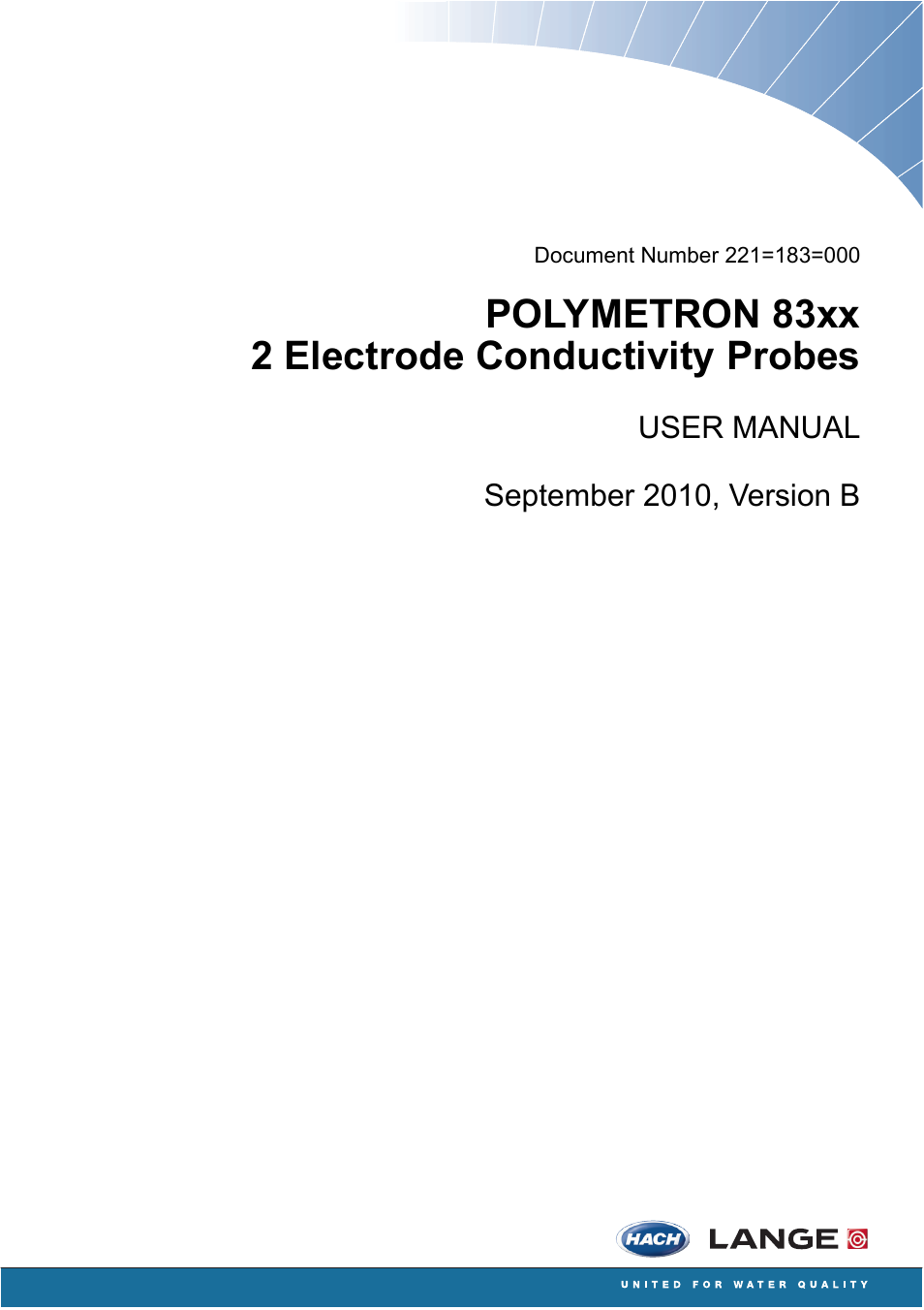 Hach-Lange POLYMETRON 83xx User Manual User Manual | 36 pages