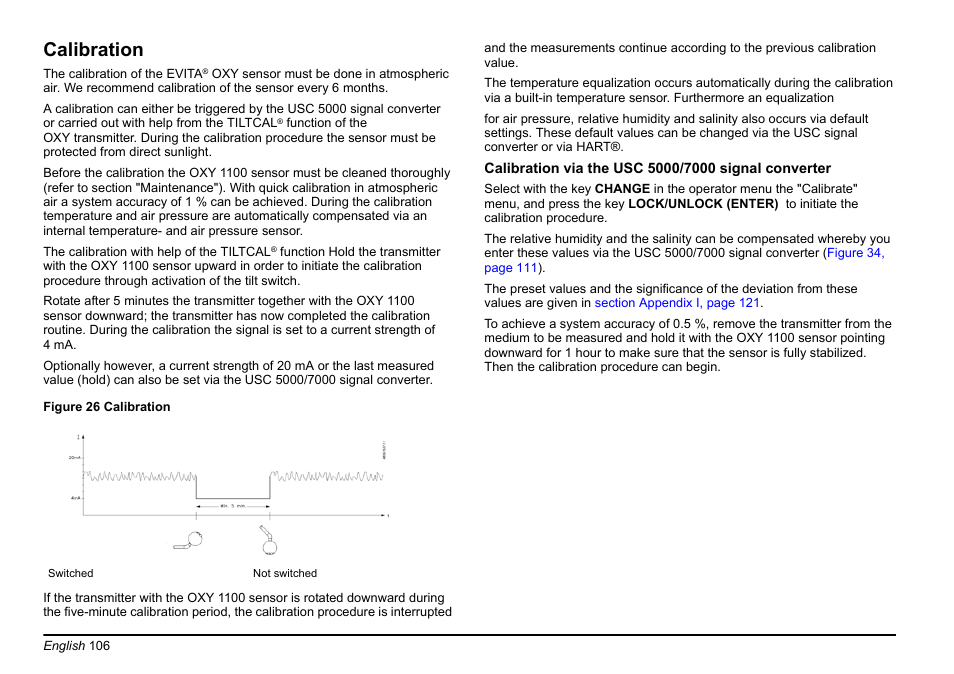 Section, Calibration | Hach-Lange EVITA OXY Basic User Manual User Manual | Page 106 / 375