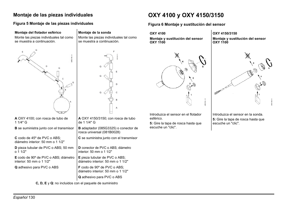 Montaje de las piezas individuales | Hach-Lange EVITA OXY Basic User Manual User Manual | Page 130 / 375