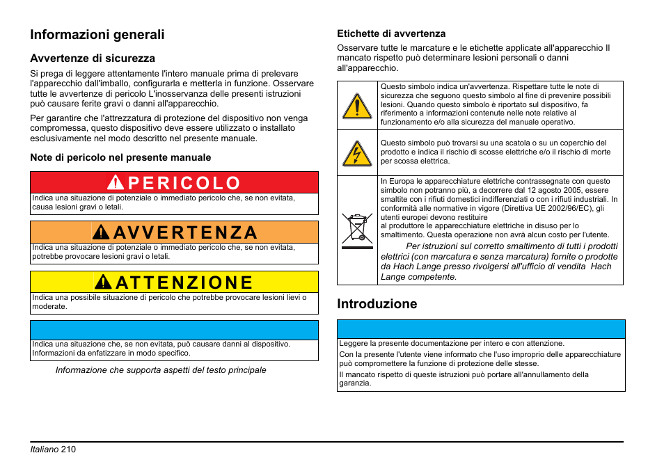 Informazioni generali, Introduzione | Hach-Lange EVITA OXY Basic User Manual User Manual | Page 210 / 375