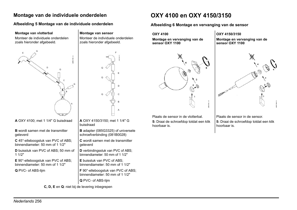 Montage van de individuele onderdelen | Hach-Lange EVITA OXY Basic User Manual User Manual | Page 256 / 375