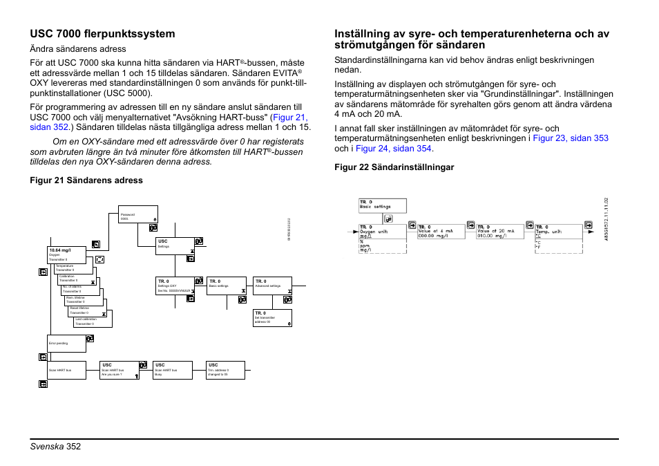 Usc 7000 flerpunktssystem, Svenska 352 | Hach-Lange EVITA OXY Basic User Manual User Manual | Page 352 / 375