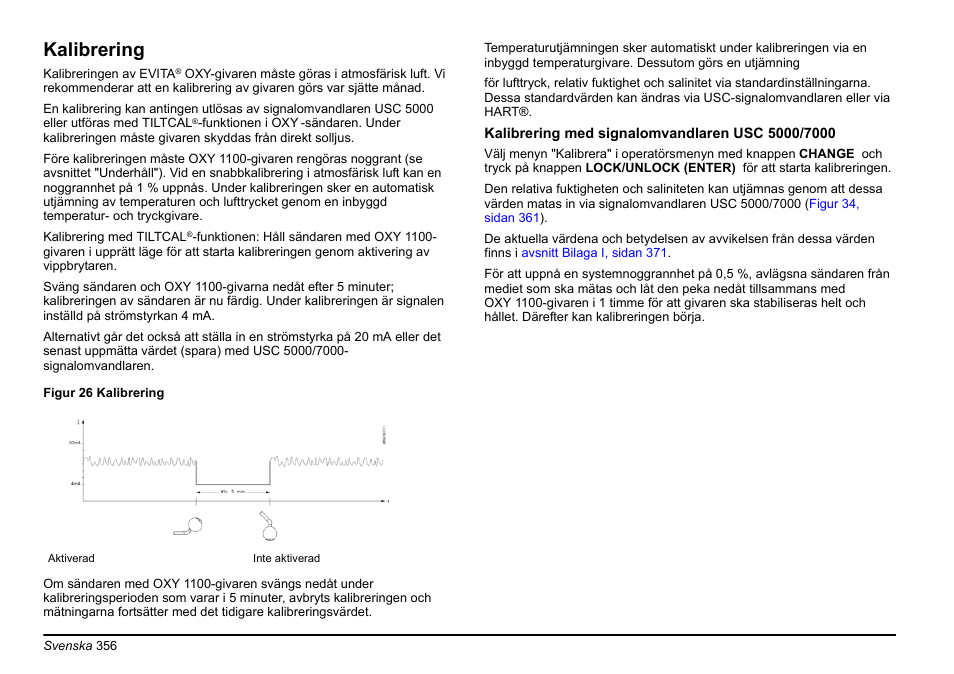Avsnitt, Kalibrering, Kalibrering, sidan 356 | Hach-Lange EVITA OXY Basic User Manual User Manual | Page 356 / 375