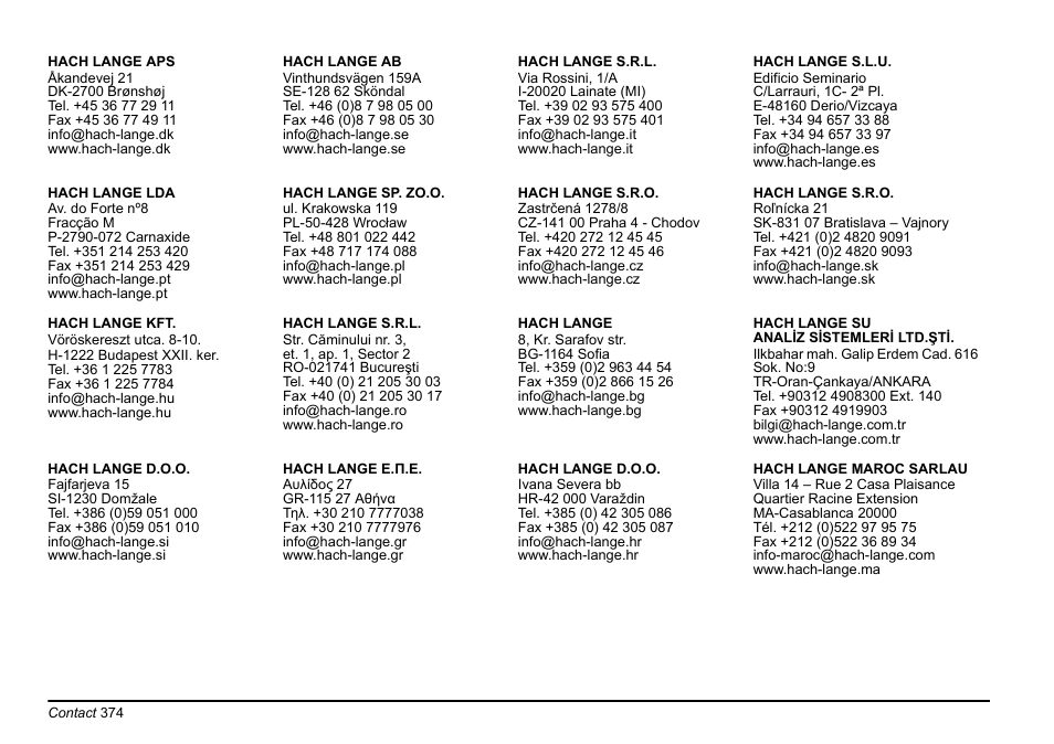 Hach-Lange EVITA OXY Basic User Manual User Manual | Page 374 / 375