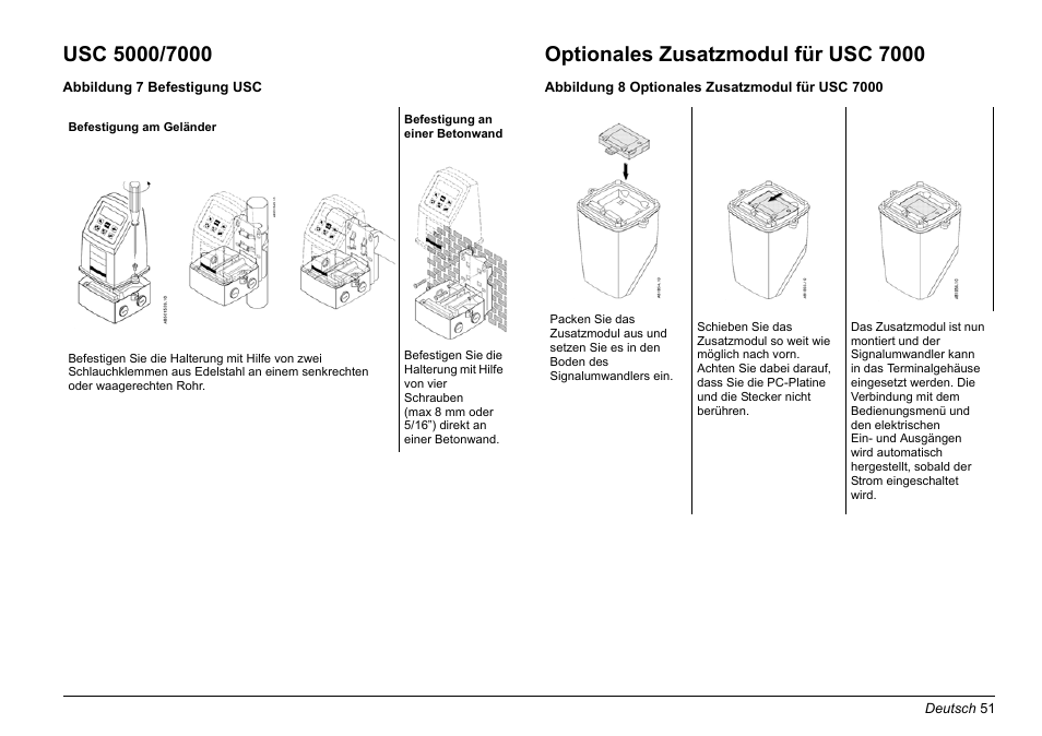 Optionales zusatzmodul für usc 7000 | Hach-Lange EVITA OXY Basic User Manual User Manual | Page 51 / 375
