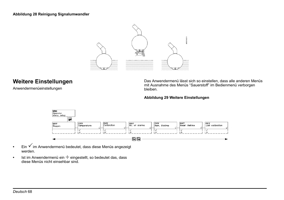 Bergen (siehe, Abbildung 29, seite 68, Weitere einstellungen | Hach-Lange EVITA OXY Basic User Manual User Manual | Page 68 / 375