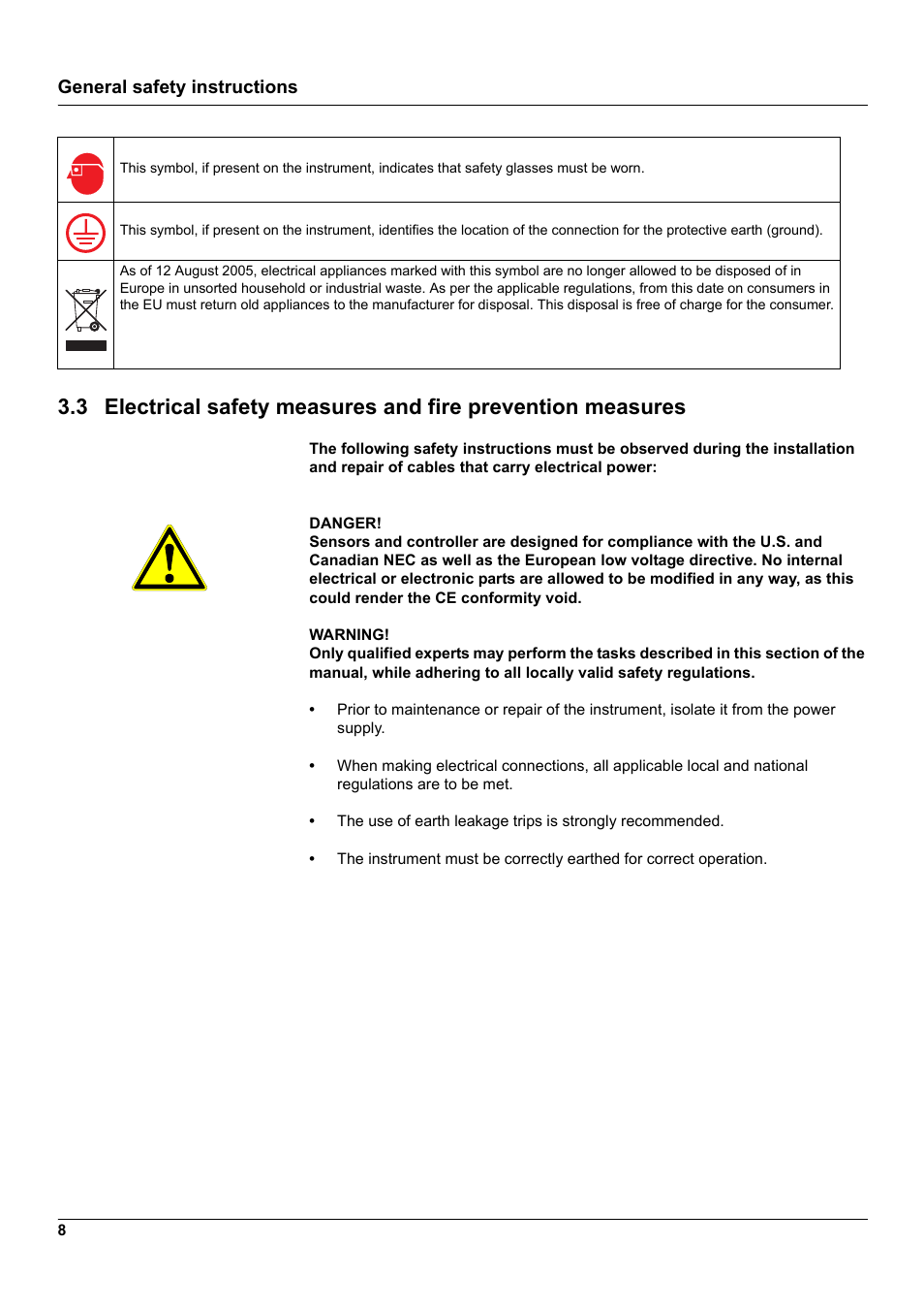 General safety instructions | Hach-Lange 3798-S sc User Manual | Page 10 / 32