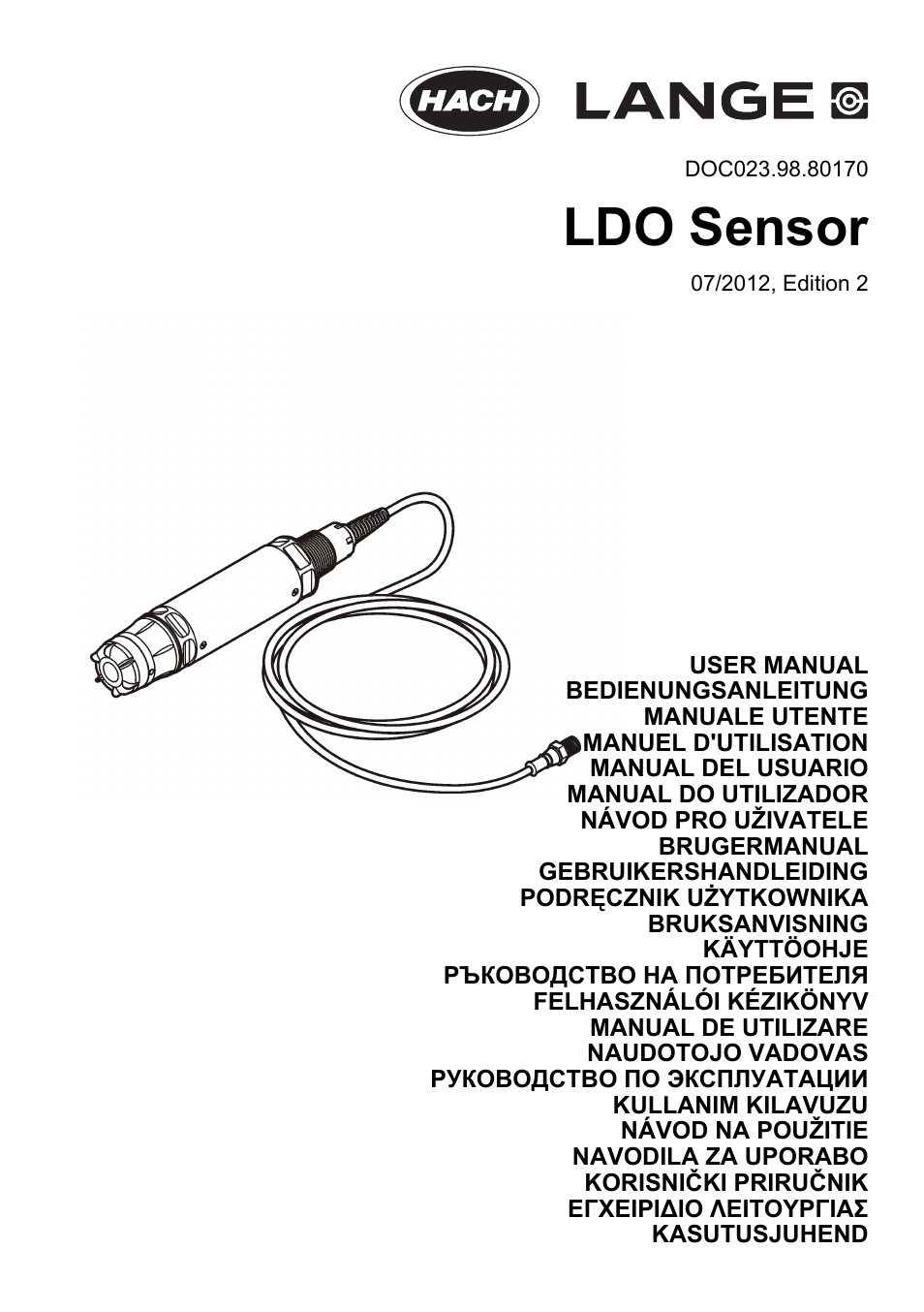 Hach-Lange LDO Sensor User Manual | 394 pages
