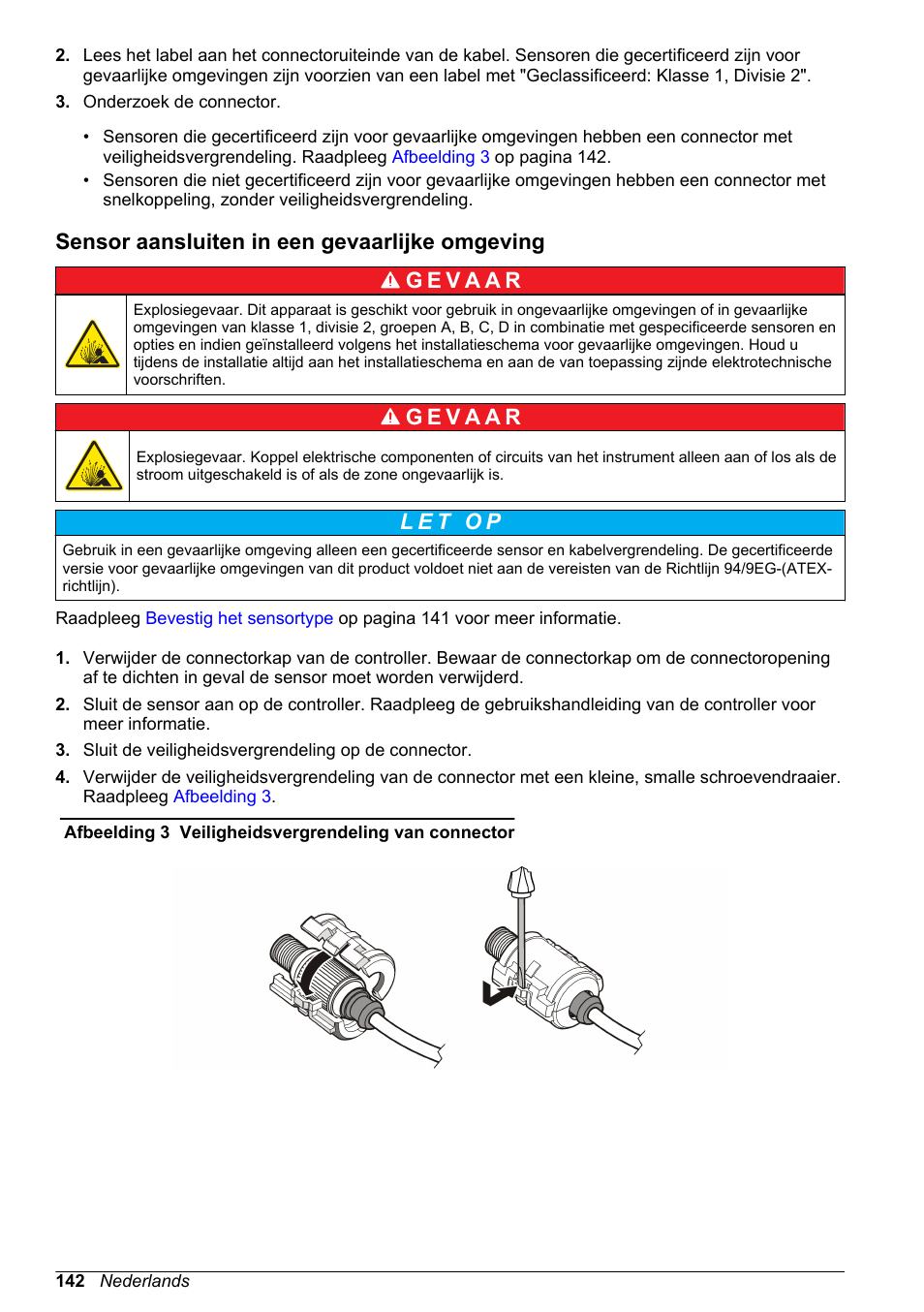 Sensor aansluiten in een gevaarlijke omgeving | Hach-Lange LDO Sensor User Manual | Page 142 / 394
