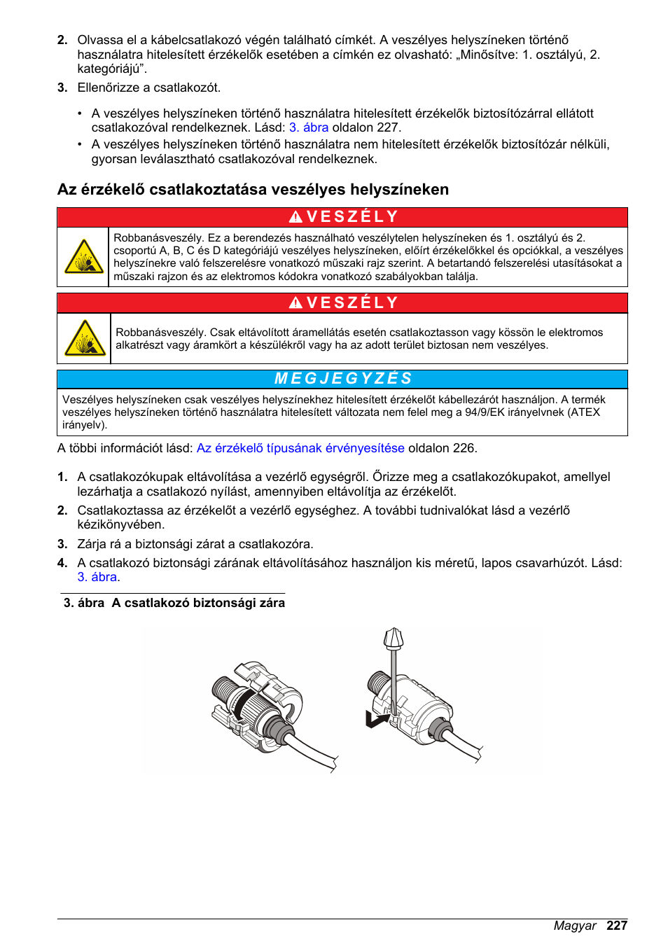 Az érzékelő csatlakoztatása veszélyes helyszíneken | Hach-Lange LDO Sensor User Manual | Page 227 / 394
