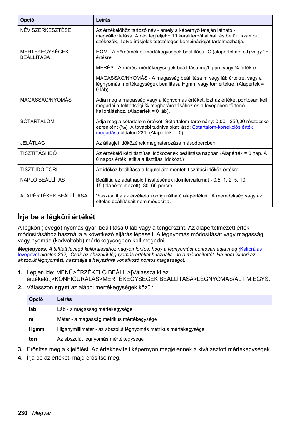 Írja be a légköri értékét | Hach-Lange LDO Sensor User Manual | Page 230 / 394