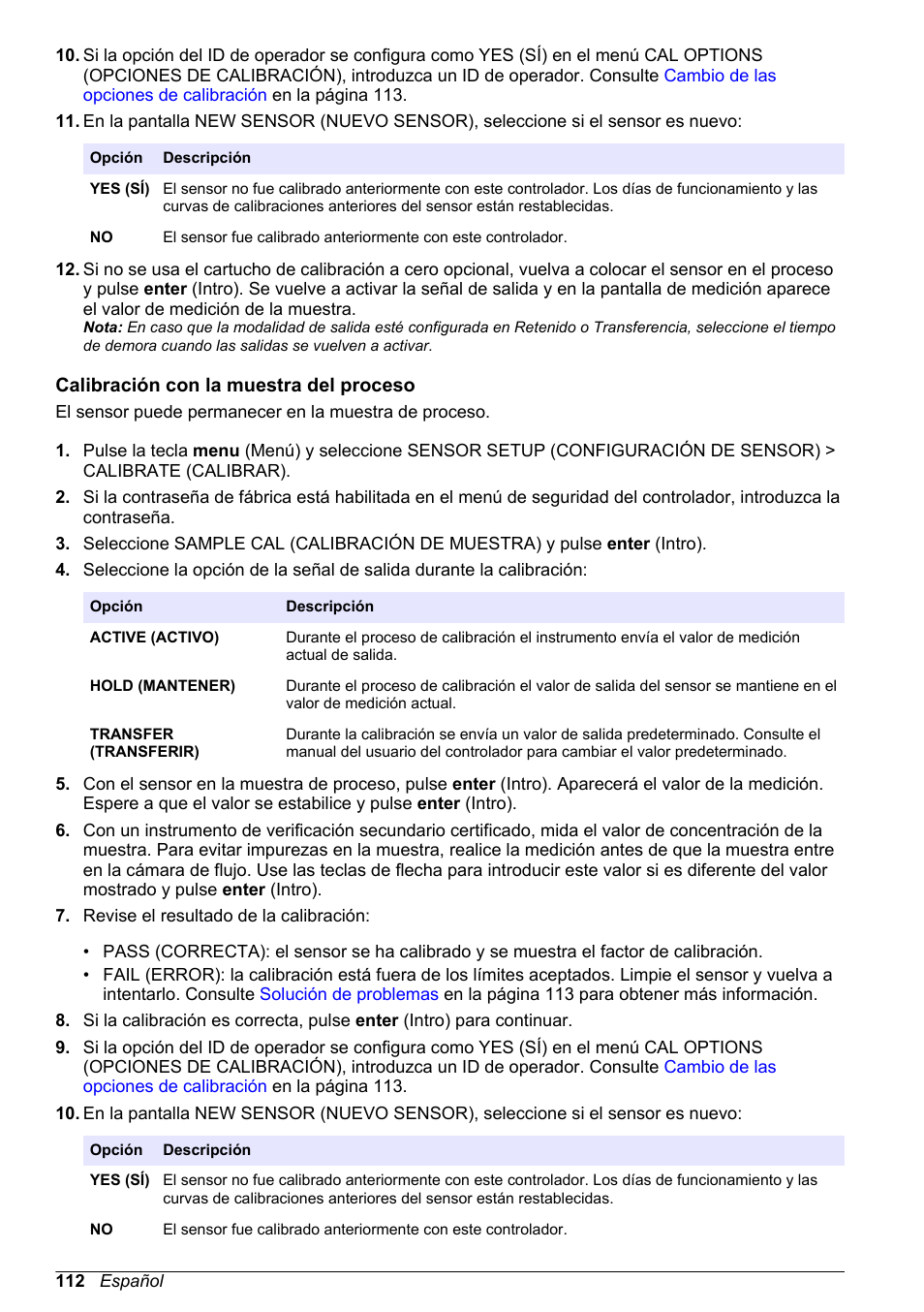 Calibración con la muestra del proceso | Hach-Lange POLYMETRON 9586 User Manual | Page 112 / 252