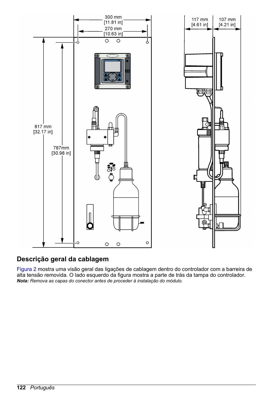 Descrição geral da cablagem | Hach-Lange POLYMETRON 9586 User Manual | Page 122 / 252