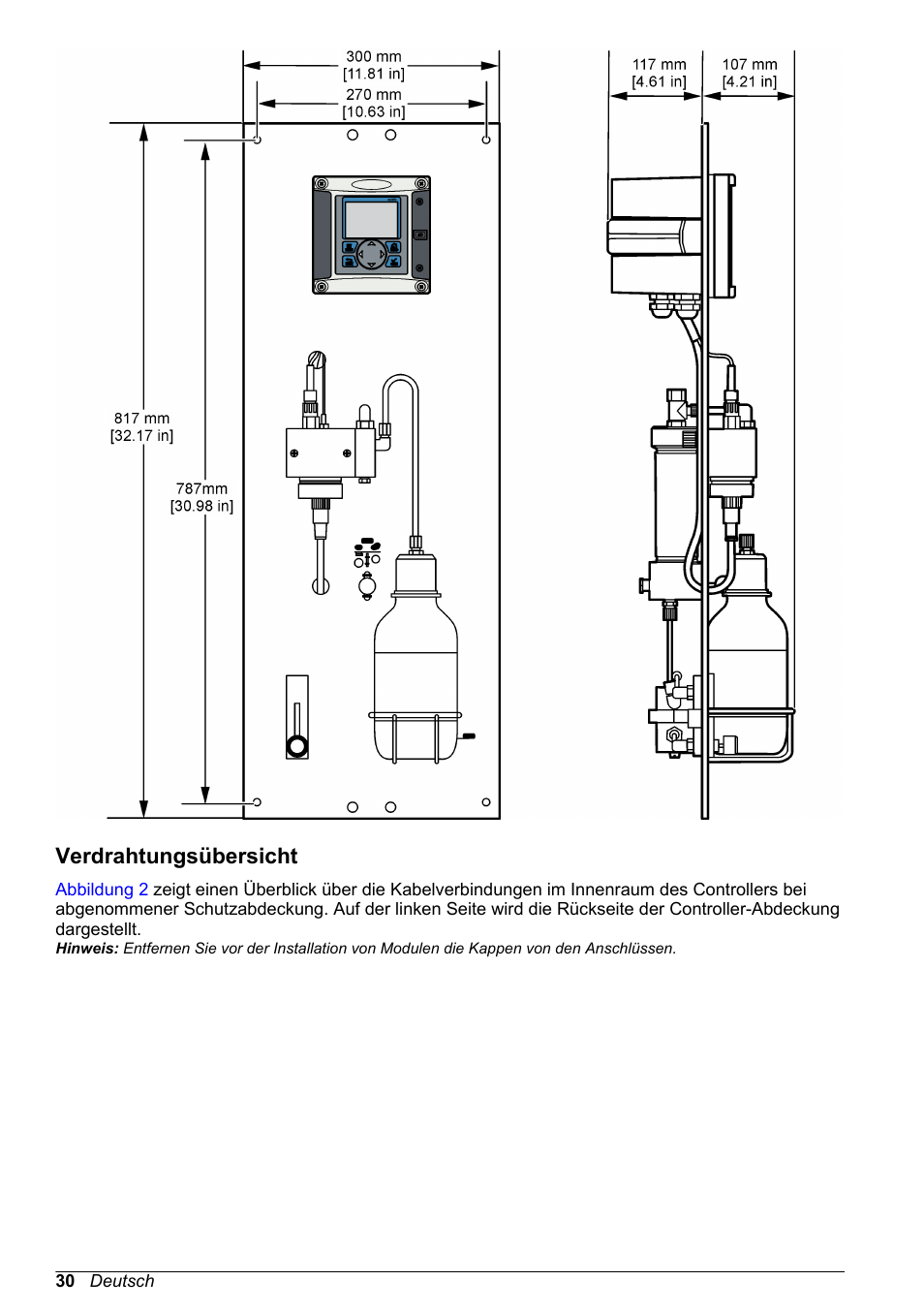 Verdrahtungsübersicht | Hach-Lange POLYMETRON 9586 User Manual | Page 30 / 252
