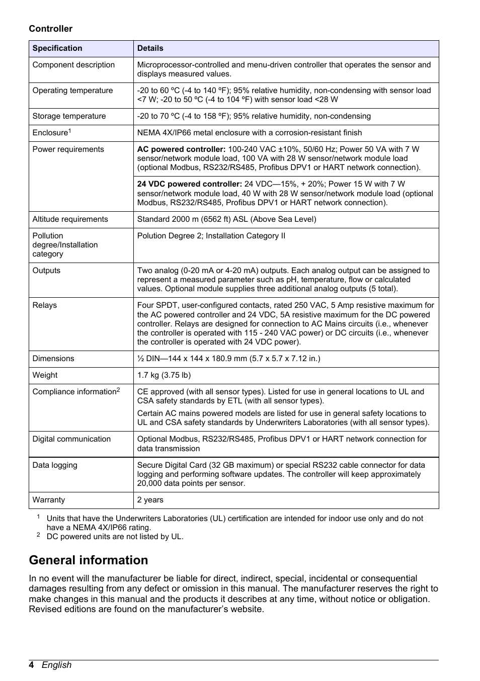 General information | Hach-Lange POLYMETRON 9586 User Manual | Page 4 / 252