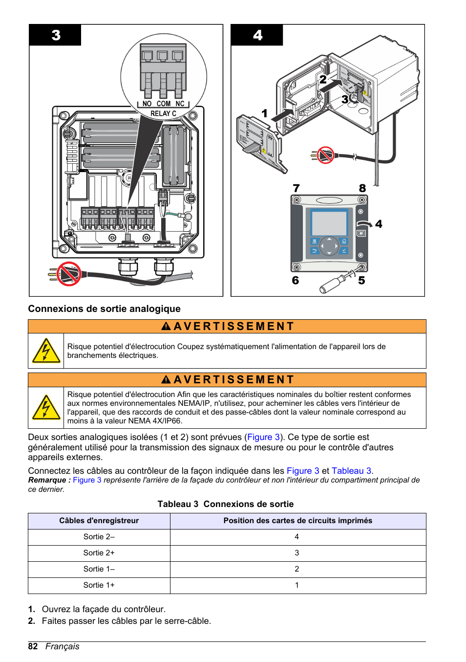 Connexions de sortie analogique | Hach-Lange POLYMETRON 9586 User Manual | Page 82 / 252