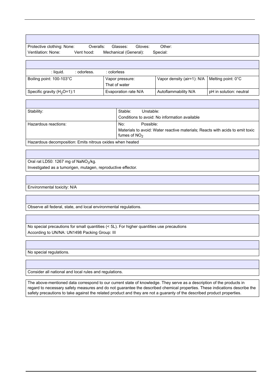 Material safety data sheets (msds) | Hach-Lange POLYMETRON 9245 User Manual User Manual | Page 129 / 132