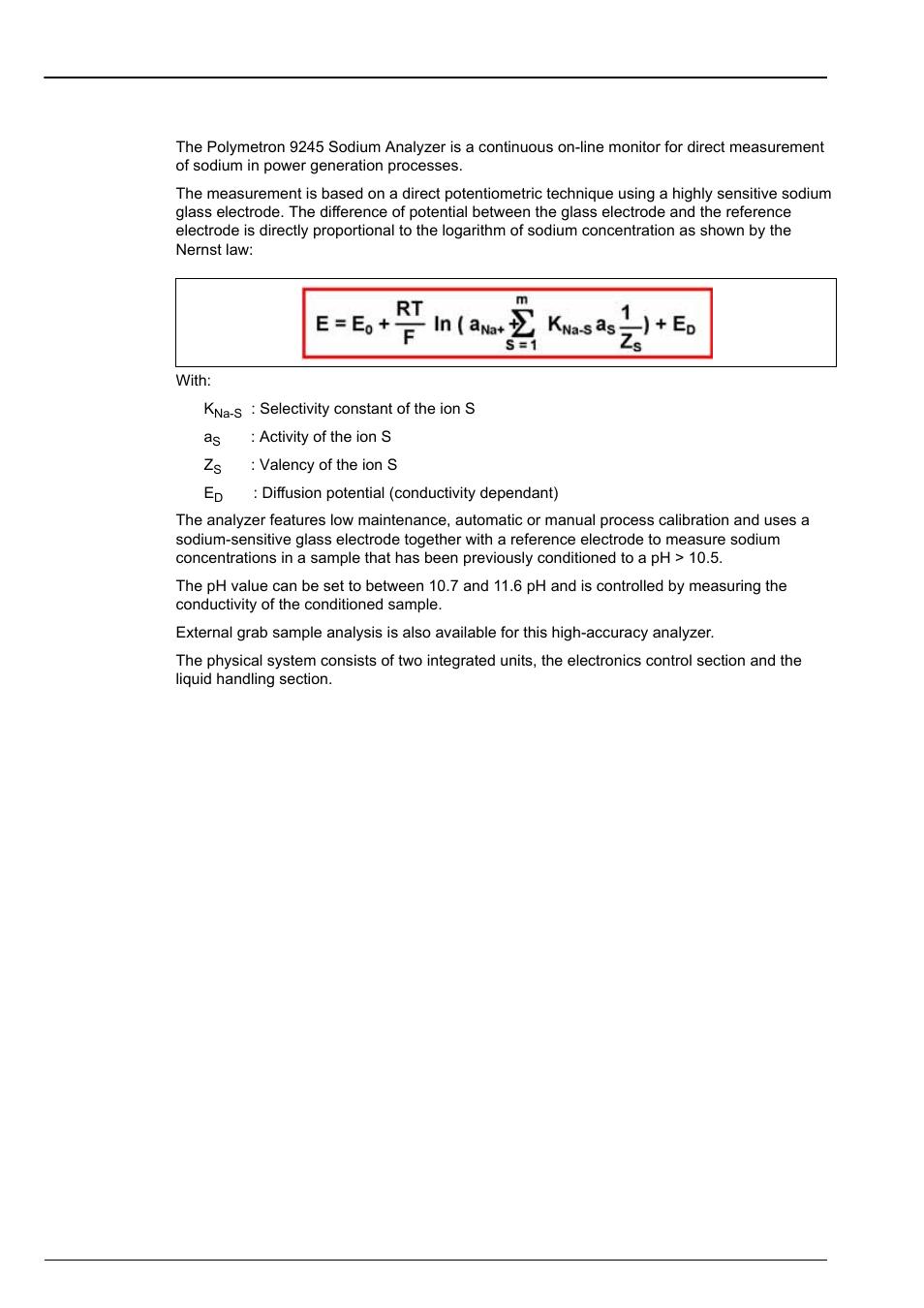 Section 3 analyzer overview, 1 overview | Hach-Lange POLYMETRON 9245 User Manual User Manual | Page 19 / 132