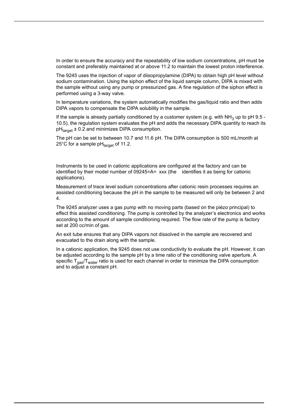 5 ph regulation, 1 non-cationic applications, 2 cationic applications | Analyzer overview | Hach-Lange POLYMETRON 9245 User Manual User Manual | Page 24 / 132