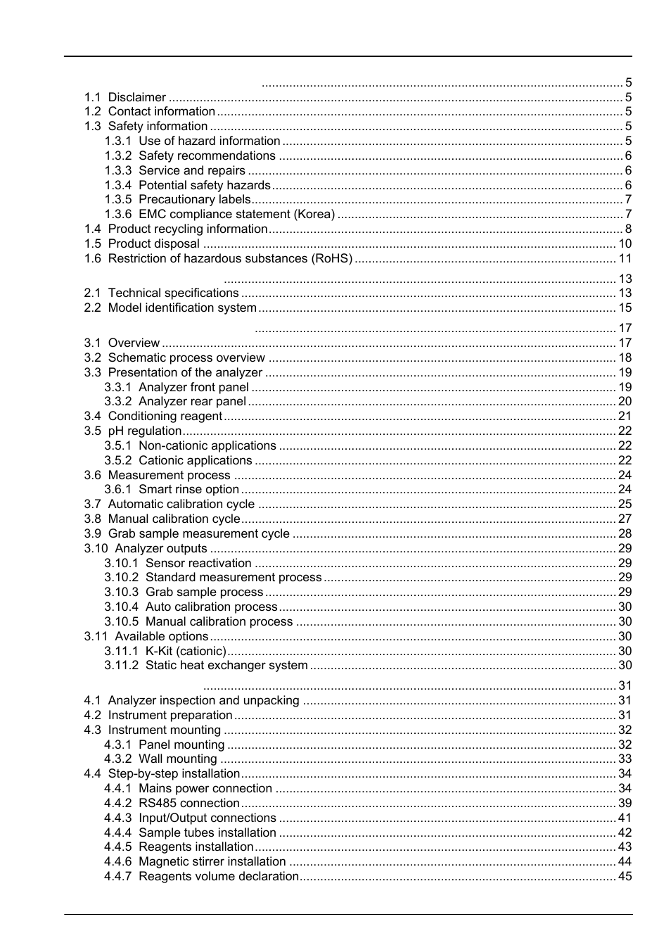 Hach-Lange POLYMETRON 9245 User Manual User Manual | Page 3 / 132