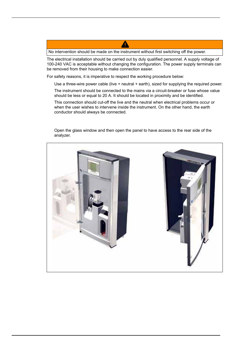 4 step-by-step installation, 1 mains power connection | Hach-Lange POLYMETRON 9245 User Manual User Manual | Page 36 / 132