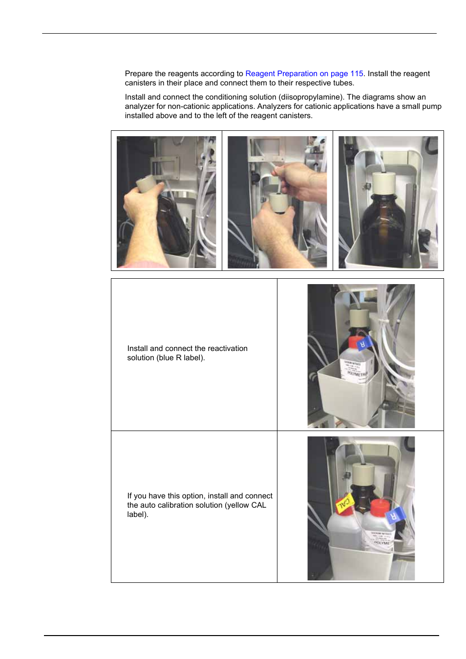 5 reagents installation | Hach-Lange POLYMETRON 9245 User Manual User Manual | Page 45 / 132