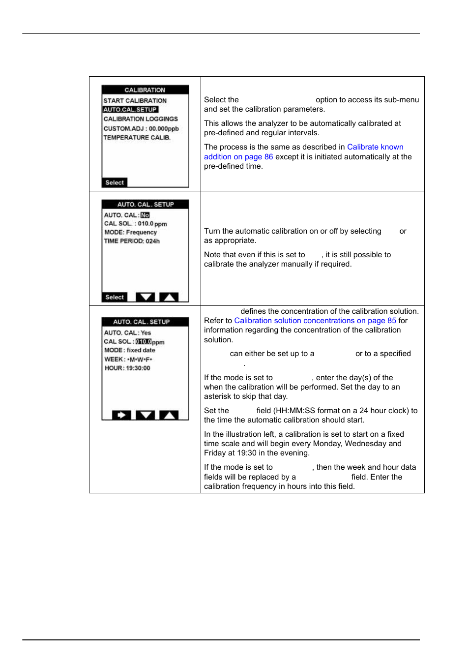 5 automatic calibration setup, Automatic calibration, Calibration | Hach-Lange POLYMETRON 9245 User Manual User Manual | Page 92 / 132