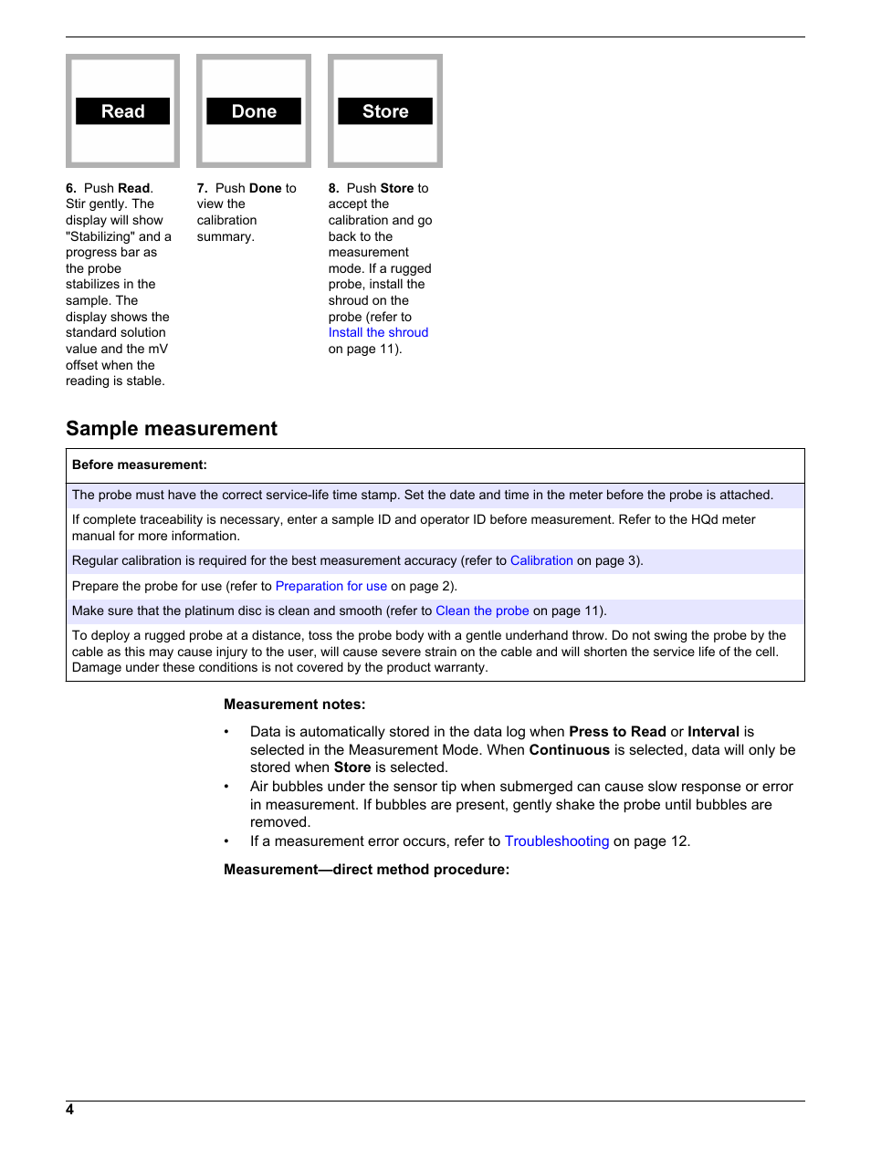 Sample measurement | Hach-Lange MTC10130 User Manual | Page 4 / 16
