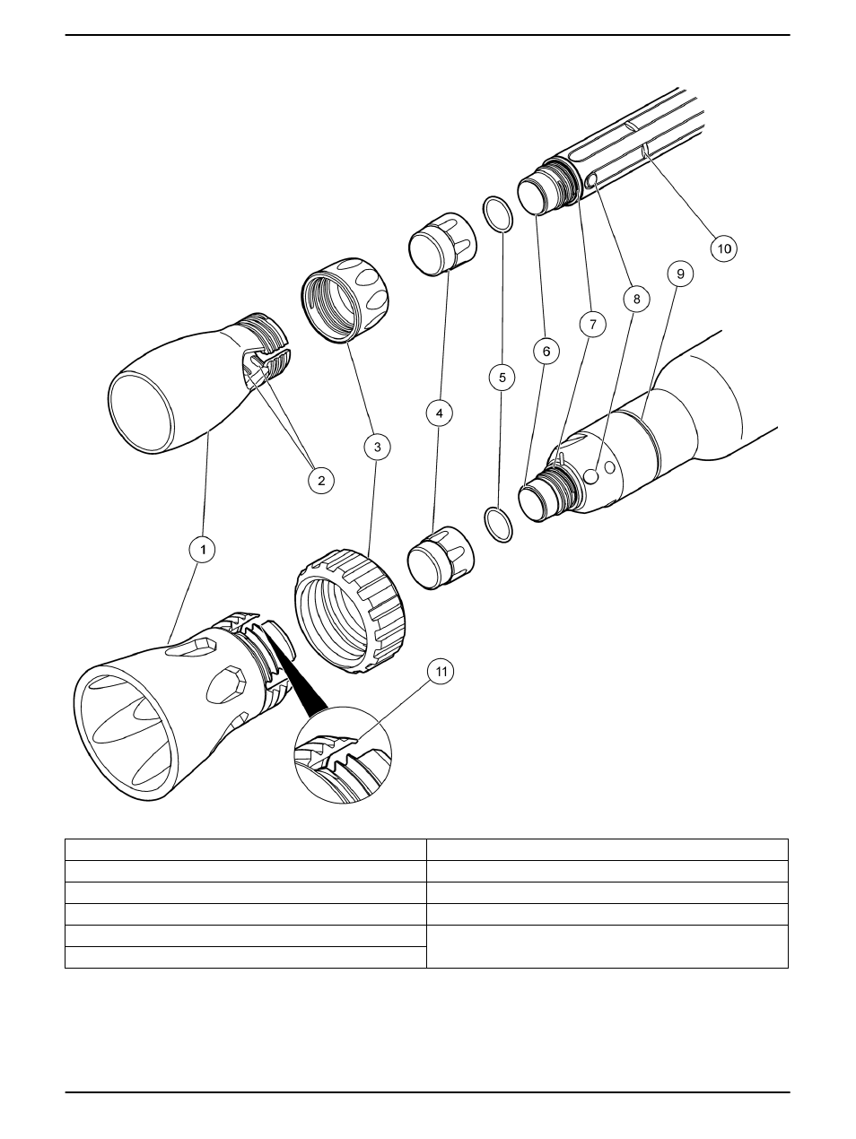 Figure 3 sensor exploded view | Hach-Lange HQD - Luminescent Dissolved Oxygen Probe LDO User Manual | Page 7 / 14