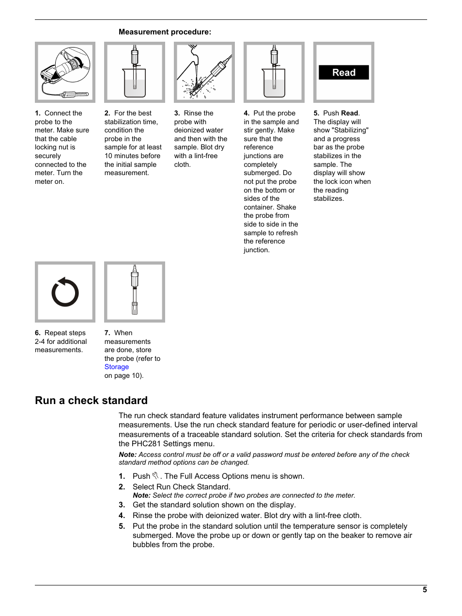 Run a check standard | Hach-Lange PHC28103 User Manual | Page 5 / 14