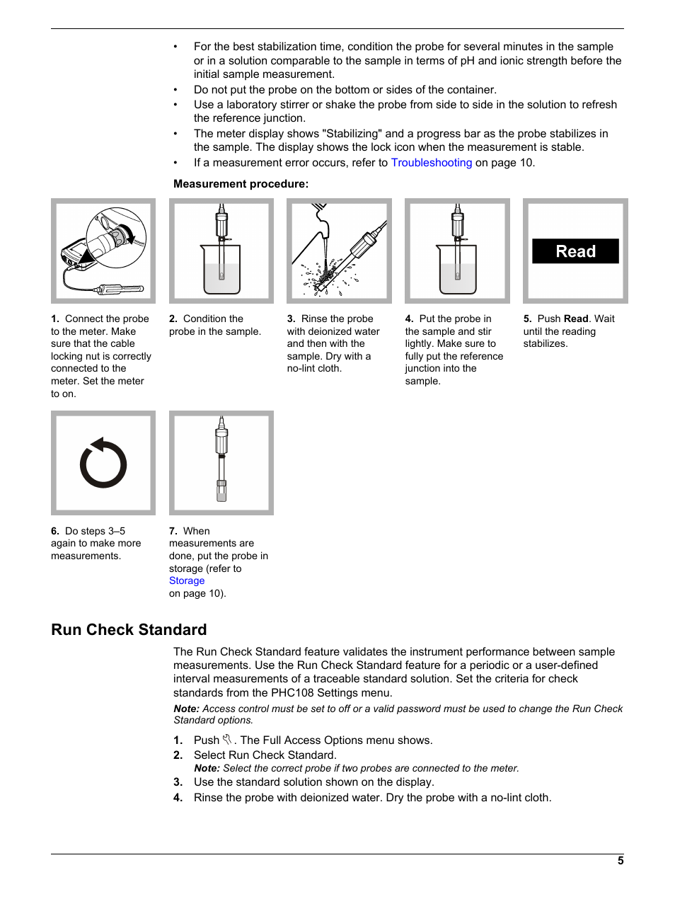 Run check standard | Hach-Lange PHC108 User Manual | Page 5 / 14