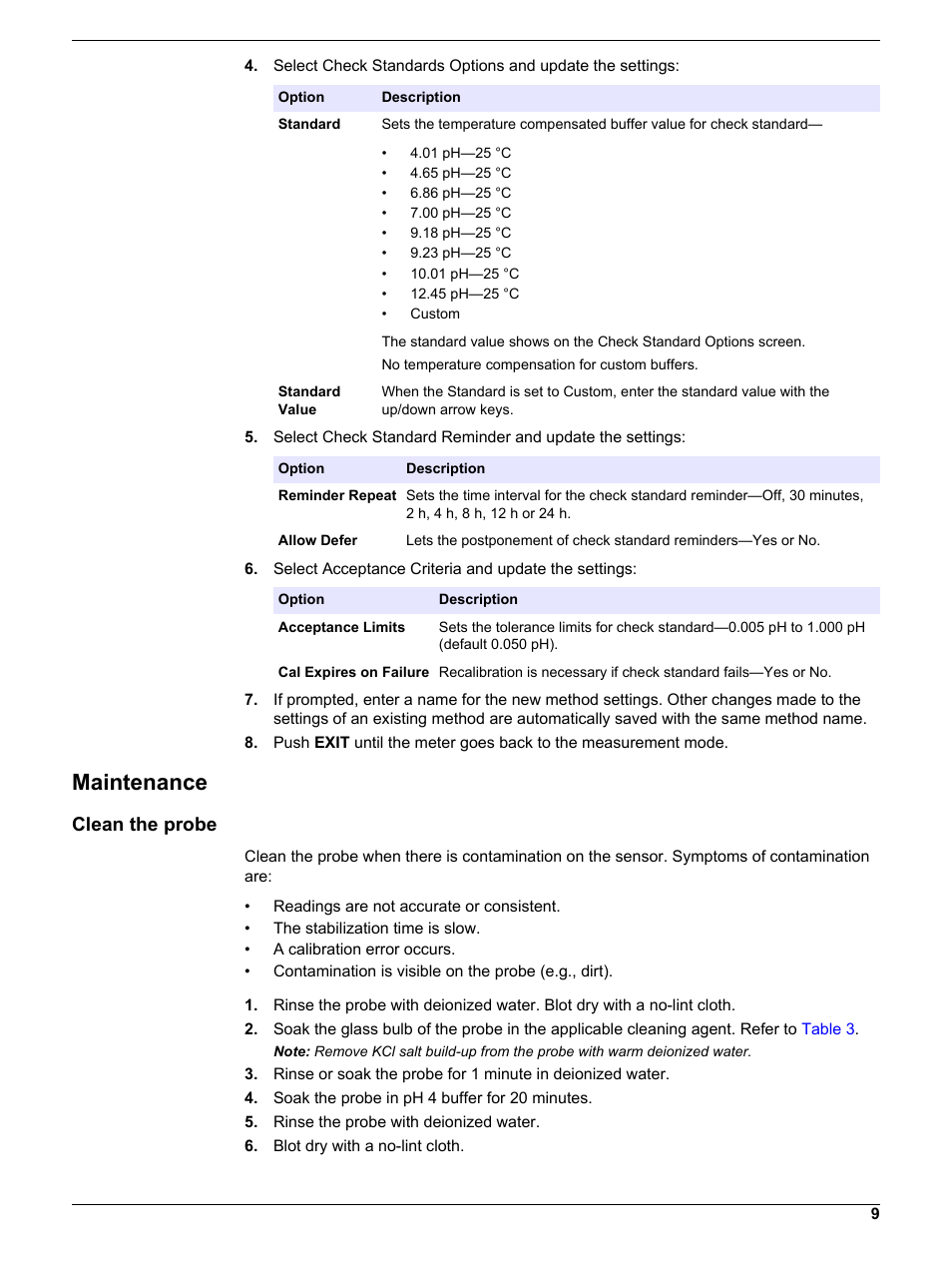 Maintenance, Clean the probe | Hach-Lange PHC108 User Manual | Page 9 / 14