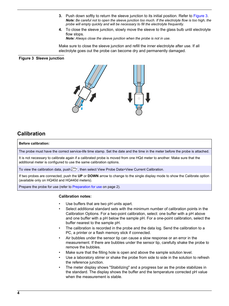 Calibration | Hach-Lange PHC745 User Manual | Page 4 / 16