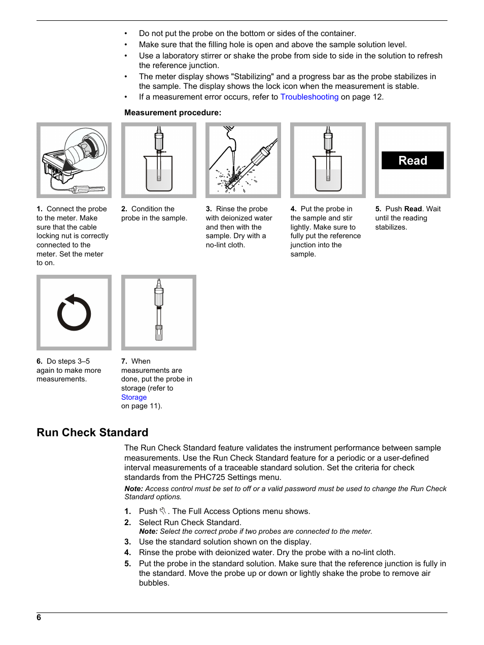 Run check standard | Hach-Lange PHC725 User Manual | Page 6 / 16