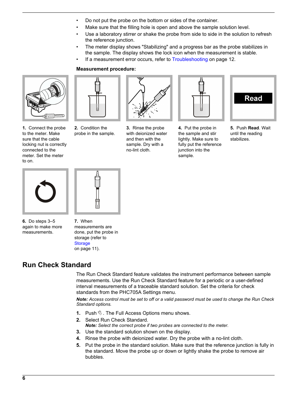 Run check standard | Hach-Lange PHC705 User Manual | Page 6 / 16
