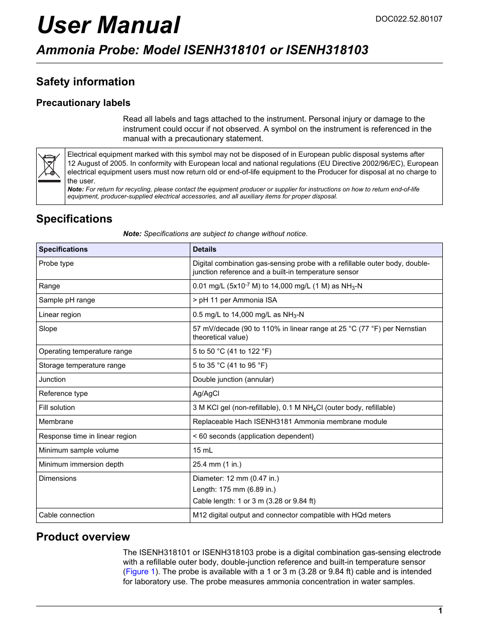 Hach-Lange ISENH318103 User Manual User Manual | 14 pages