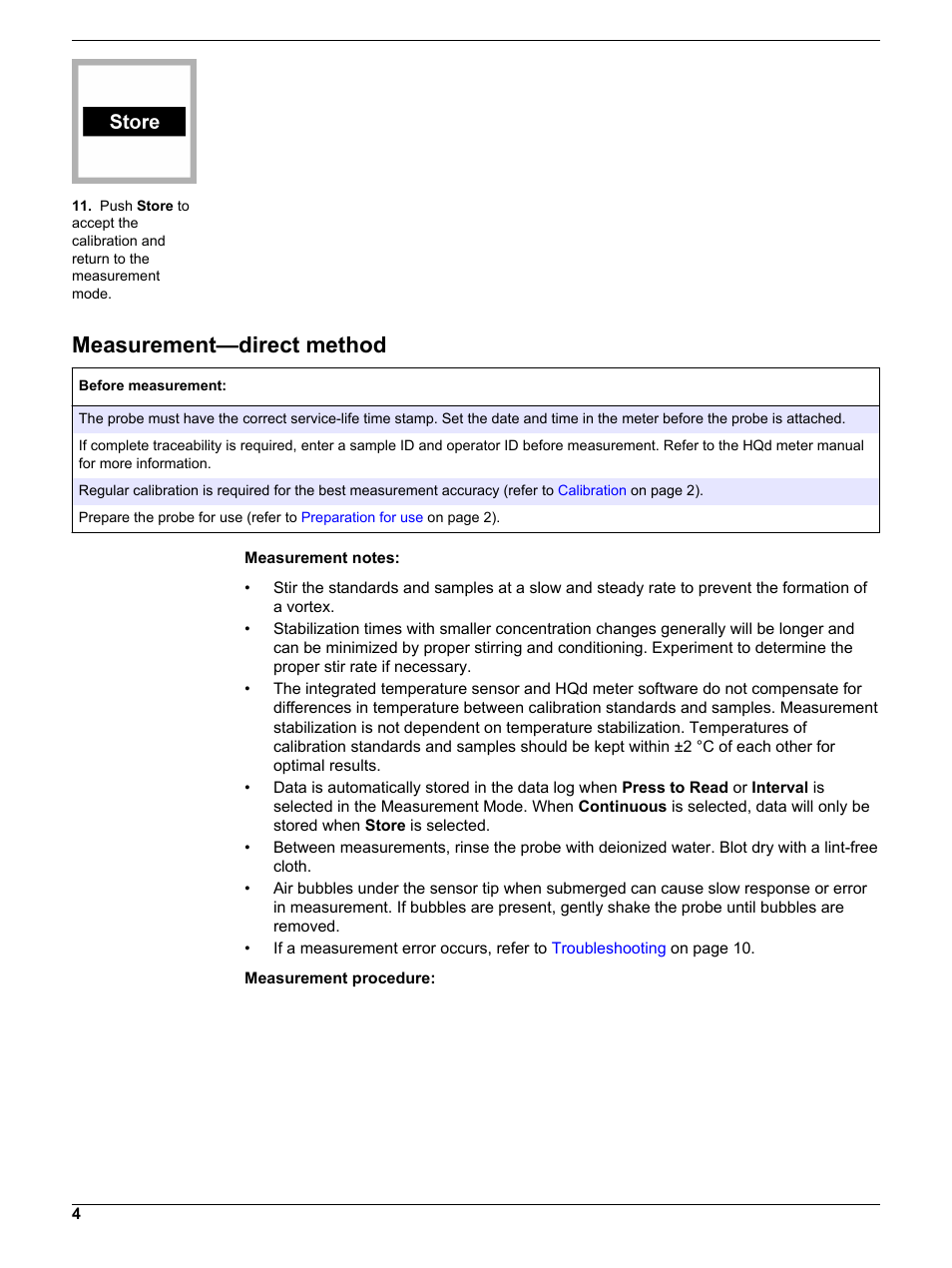 Measurement—direct method | Hach-Lange ISECL18103 User Manual User Manual | Page 4 / 14
