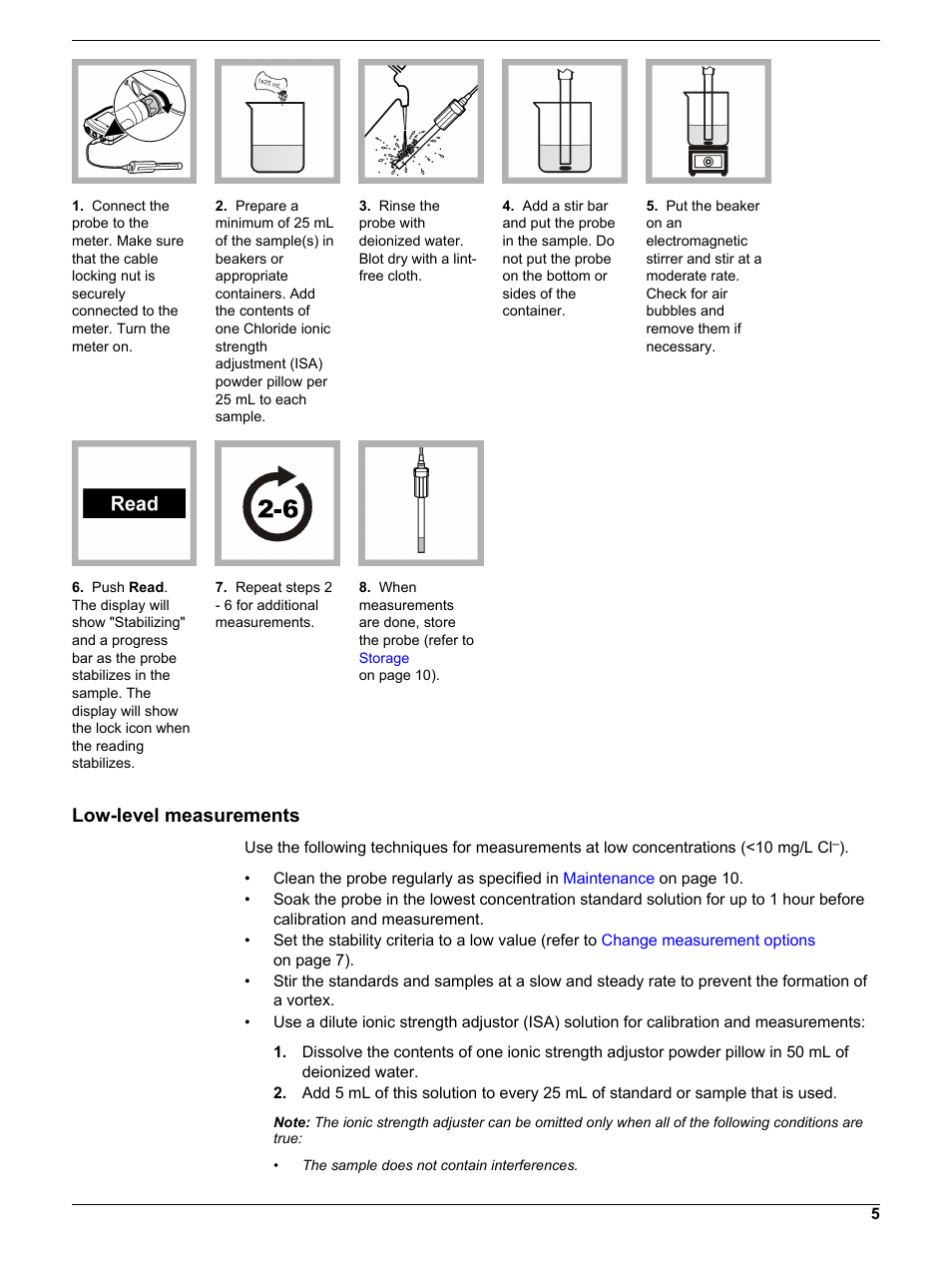 Low-level measurements | Hach-Lange ISECL18103 User Manual User Manual | Page 5 / 14