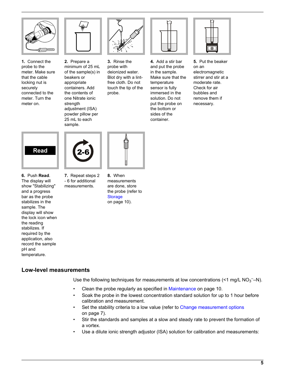 Low-level measurements | Hach-Lange ISENO318103 User Manual User Manual | Page 5 / 14