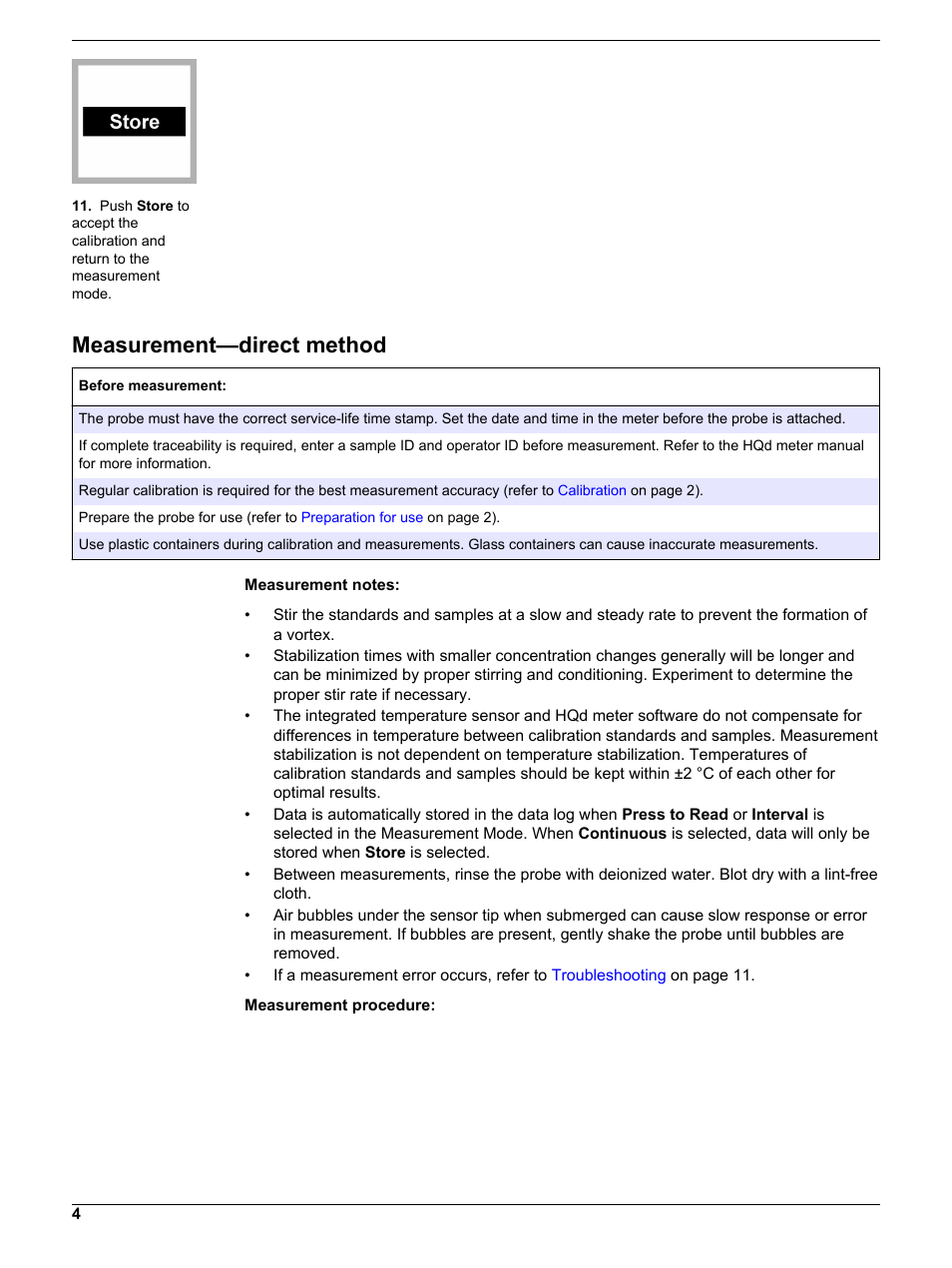 Measurement—direct method | Hach-Lange ISEF12103 User Manual User Manual | Page 4 / 14