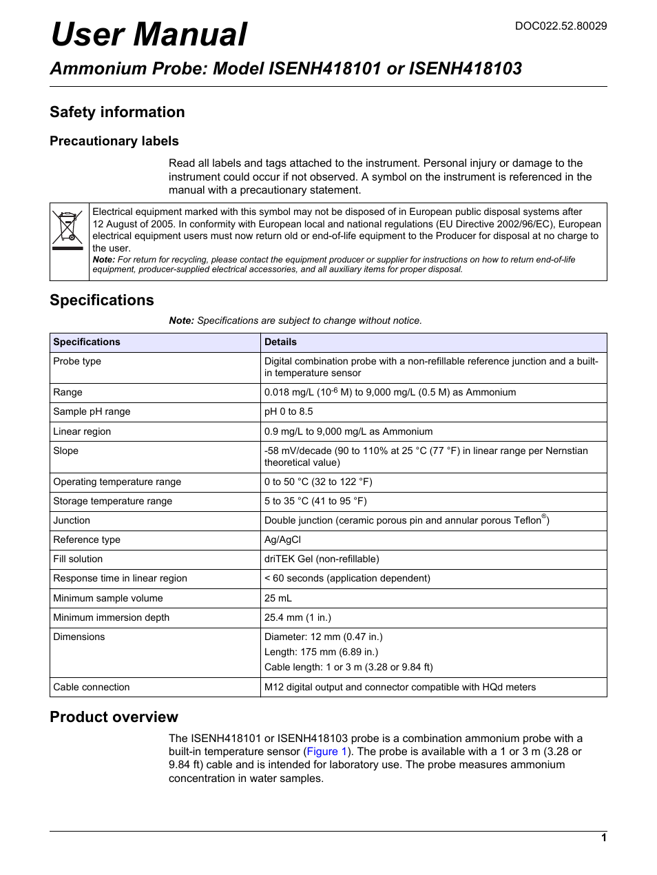 Hach-Lange ISENH418103 User Manual User Manual | 14 pages