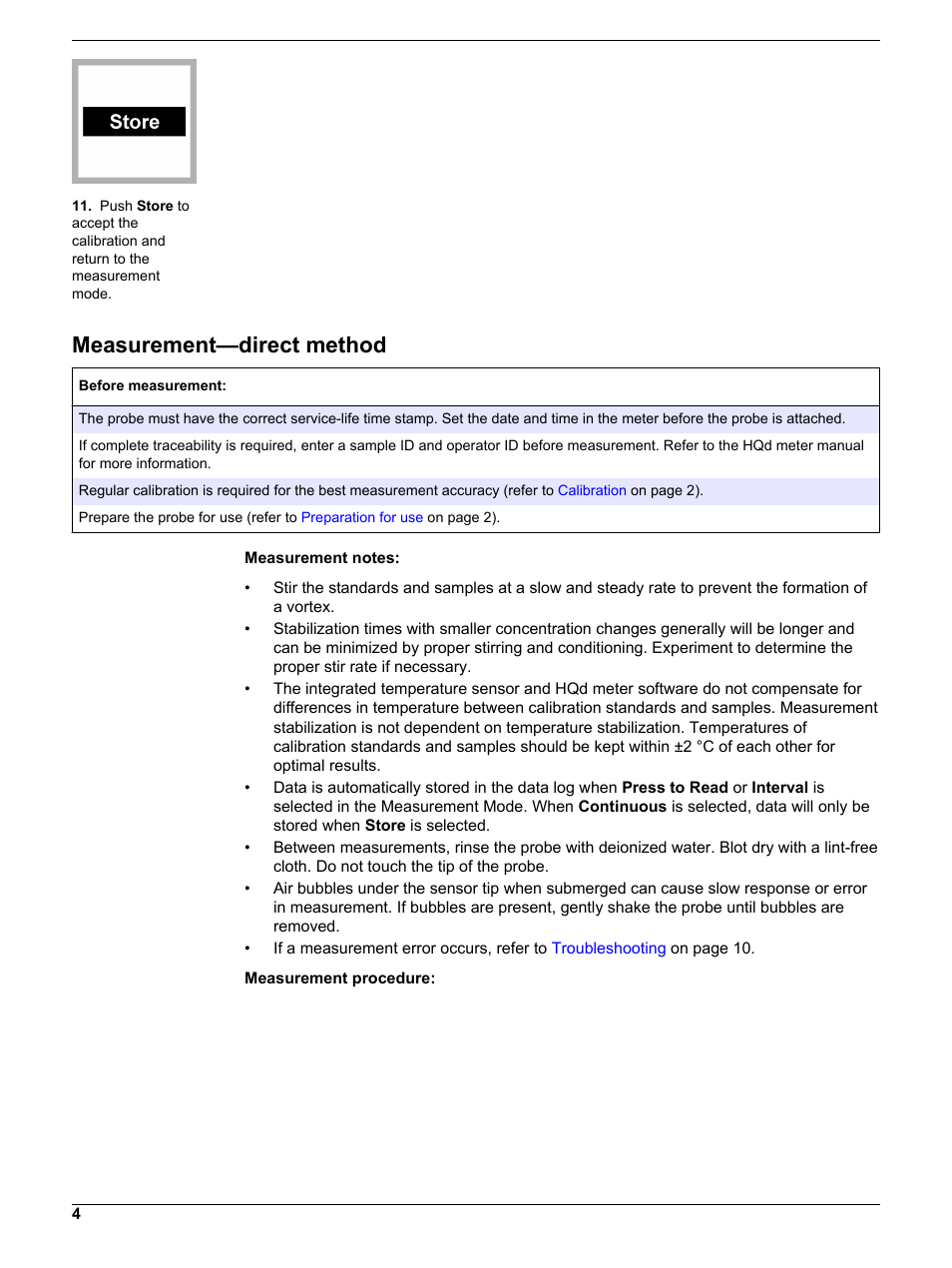 Measurement—direct method | Hach-Lange ISENH418103 User Manual User Manual | Page 4 / 14