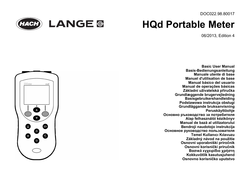 Hach-Lange HQ30D Basic User Manual User Manual | 354 pages