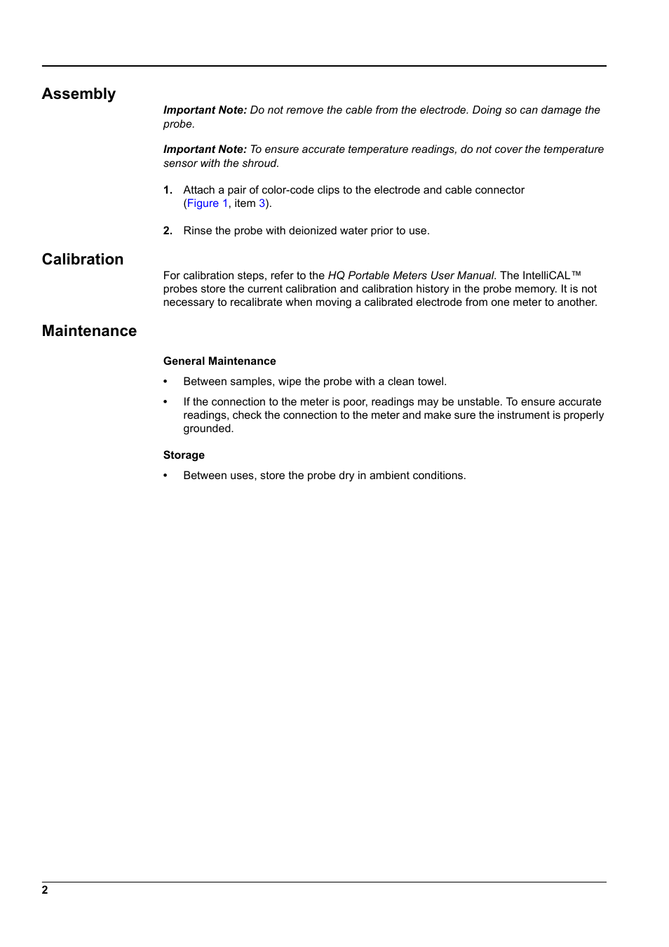 Assembly, Calibration, Maintenance | Hach-Lange CDC401-30 Instruction Sheet User Manual | Page 2 / 4