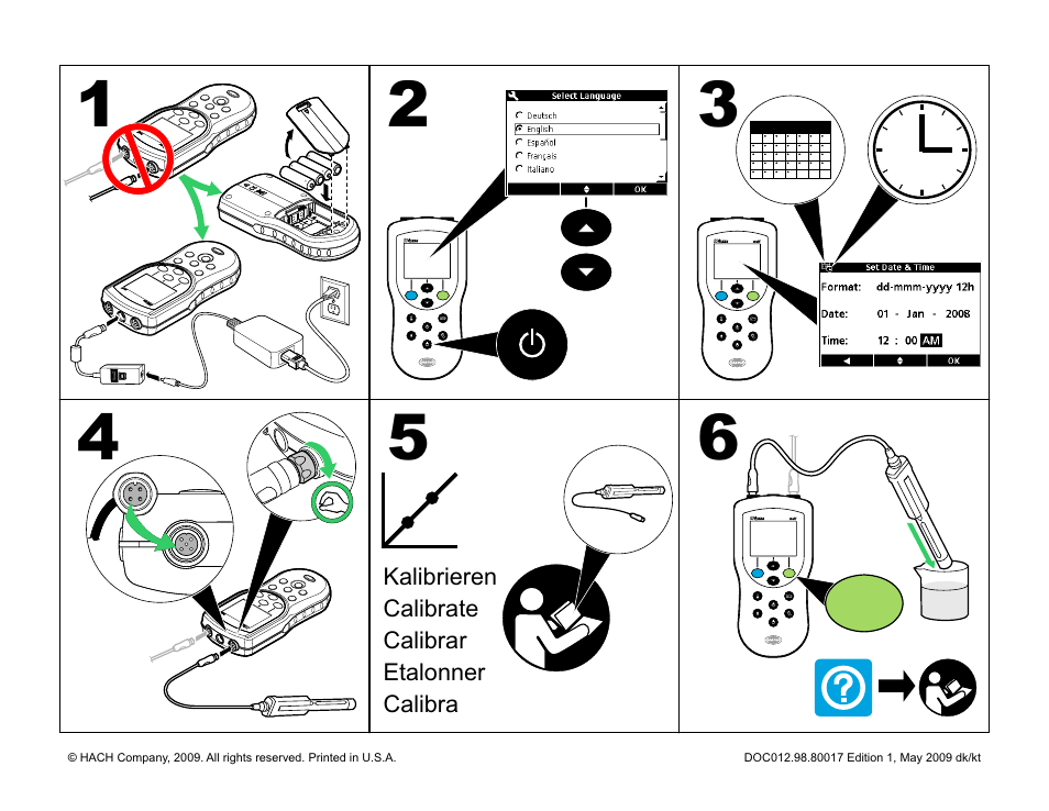 Hach-Lange HQD Quick Start Guide User Manual | 2 pages