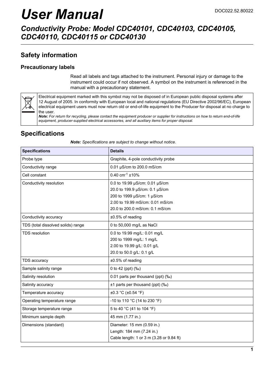 Hach-Lange PHC10130 User Manual User Manual | 10 pages