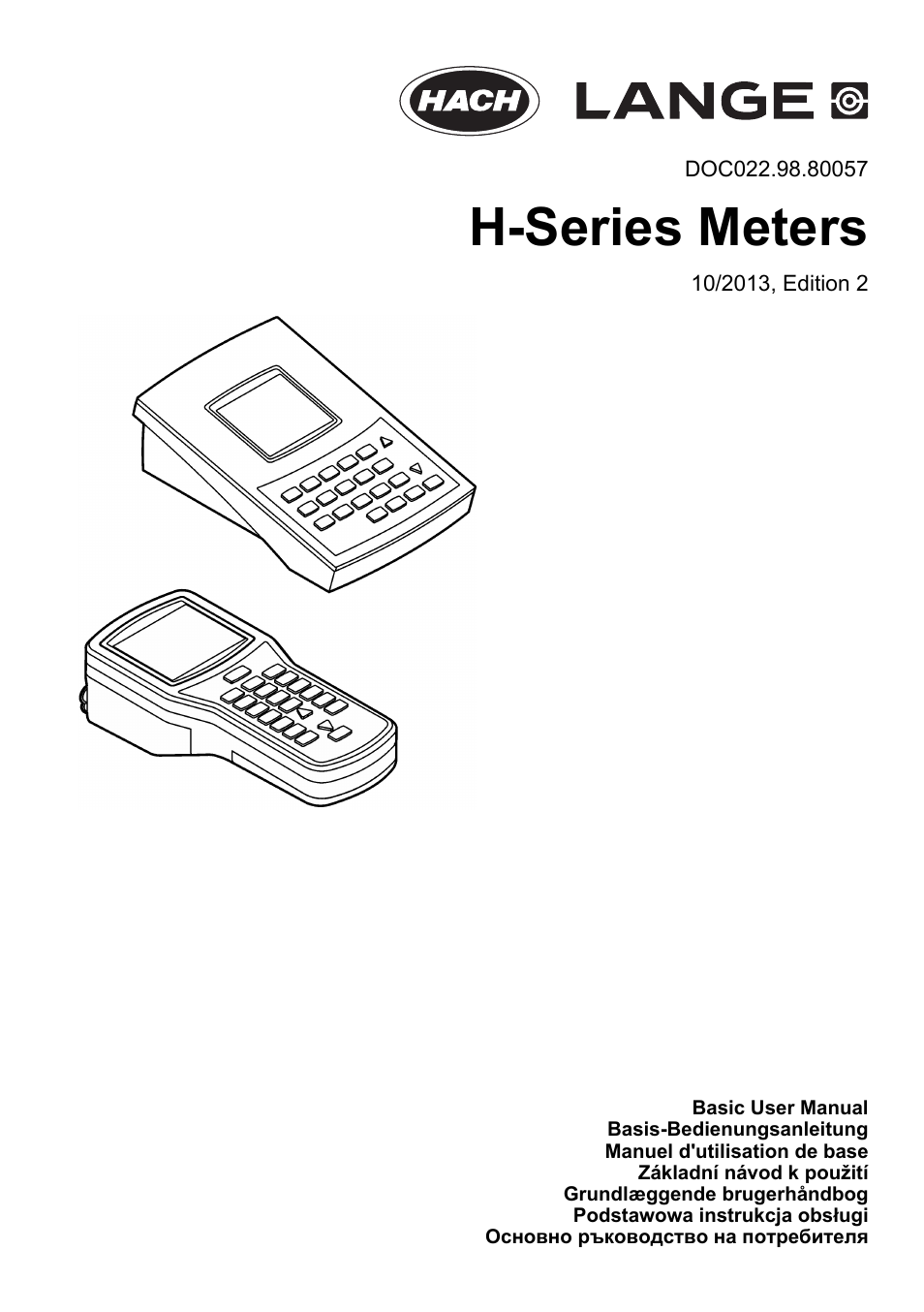 Hach-Lange H-Series Meters Basic User Manual User Manual | 136 pages