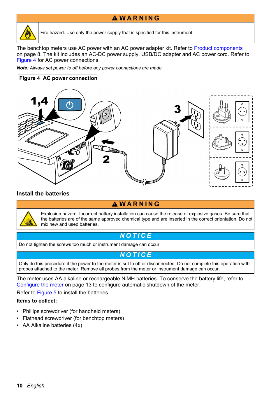 Install the batteries | Hach-Lange H-Series Meters Basic User Manual User Manual | Page 10 / 136